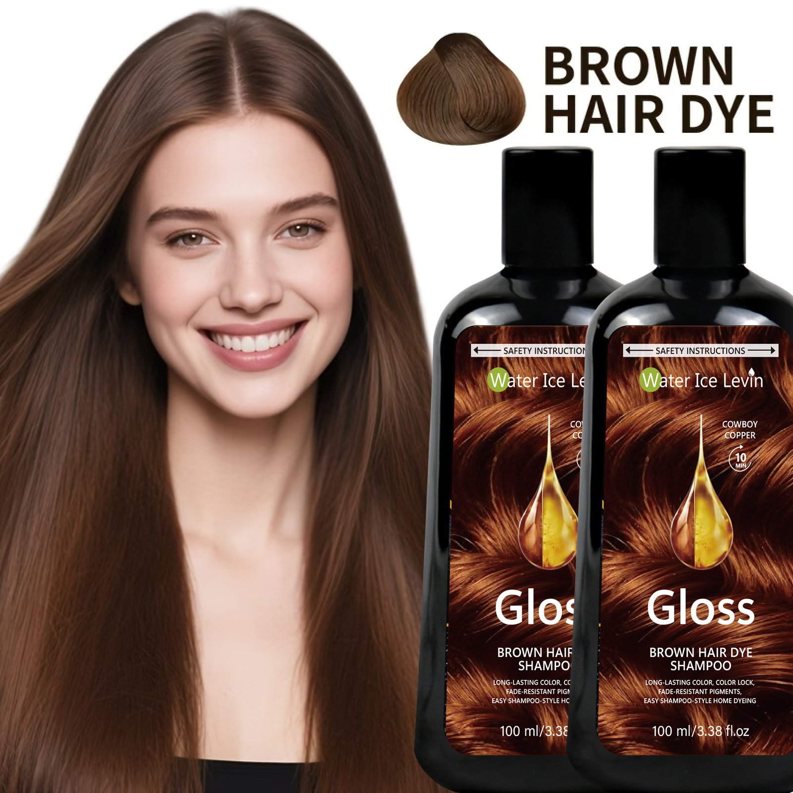 Brown Hair Dye Shampoo 100ml C - Hair Spray Color review and price